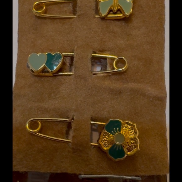 Vintage New Lawrence Bentley Triple Trio Pin Set Enamel - Picture 6 of 15